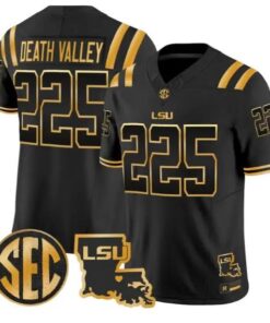 Death Valley #225 LSU Tigers 2026 Louisiana Patch Gold All Stitched by My Store NCAA Football Jerseys