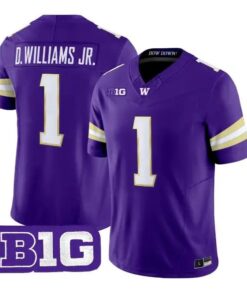 Demond Williams Jr. #1 Washington Huskies Jersey 2026 All Stitched by My Store NCAA Football Jerseys