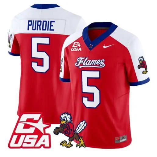 Deshawn Purdie Jersey #5 Liberty Flames 2026 Vapor Limited Stitched 3 Deshawn Purdie Jersey #5 Liberty Flames 2026 Vapor Limited Stitched by My Store NCAA Football Jerseys
