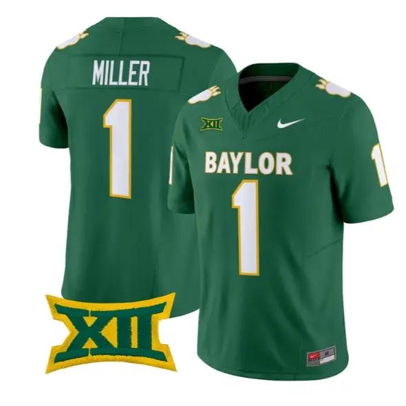 Dre'lon Miller Jersey #1 Baylor Bears Throwback 2026 Vapor Limited All Stitched 1 Dre'lon Miller Jersey #1 Baylor Bears Throwback 2026 Vapor Limited All Stitched by My Store NCAA Football Jerseys