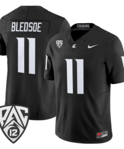 Drew Bledsoe Jersey #11 Washington State Cougars 2026 Vapor Stitched by My Store NCAA Football Jerseys