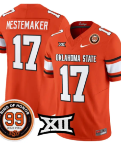 Drew Mestemaker Jersey #17 Oklahoma State 2026 Leslie O'neal Stitched 9 Drew Mestemaker Jersey #17 Oklahoma State 2026 Leslie O'neal Stitched by My Store NCAA Football Jerseys