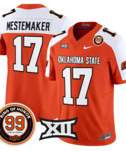 Drew Mestemaker Jersey #17 Oklahoma State 2026 Leslie O'neal Stitched 8 Drew Mestemaker Jersey #17 Oklahoma State 2026 Leslie O'neal Stitched by My Store NCAA Football Jerseys