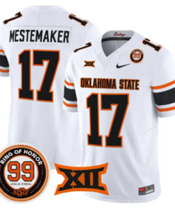 Drew Mestemaker Jersey #17 Oklahoma State 2026 Leslie O'neal Stitched 10 Drew Mestemaker Jersey #17 Oklahoma State 2026 Leslie O'neal Stitched by My Store NCAA Football Jerseys