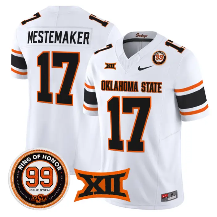 Drew Mestemaker Jersey #17 Oklahoma State 2026 Leslie O'neal Stitched 5 Drew Mestemaker Jersey #17 Oklahoma State 2026 Leslie O'neal Stitched by My Store NCAA Football Jerseys