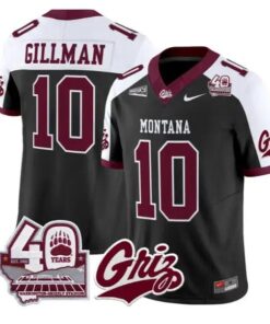 Eli Gillman Jersey #10 Montana Grizzlies 2026 Limited All Stitched by My Store NCAA Football Jerseys