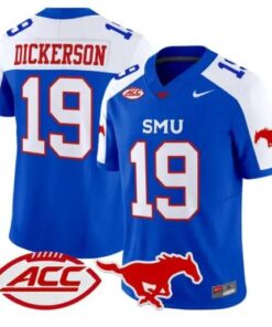 Eric Dickerson Jersey #19 SMU Mustangs 2026 Vapor Limited Stitched by My Store NCAA Football Jerseys