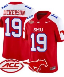 Eric Dickerson Jersey #19 SMU Mustangs 2026 Vapor Limited Stitched 8 Eric Dickerson Jersey #19 SMU Mustangs 2026 Vapor Limited Stitched by My Store NCAA Football Jerseys