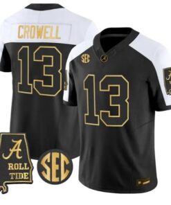 Ezavier Crowell #13 Alabama Crimson Tide Jersey 2026 Alabama Stitched by My Store NCAA Football Jerseys