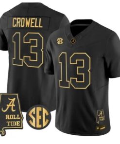 Ezavier Crowell #13 Alabama Crimson Tide Jersey 2026 Alabama Stitched by My Store NCAA Football Jerseys