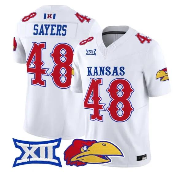 Gale Sayers Jersey #48 Kansas Jayhawks 2026 Vapor Limited Stitched 6 Gale Sayers Jersey #48 Kansas Jayhawks 2026 Vapor Limited Stitched by My Store NCAA Football Jerseys
