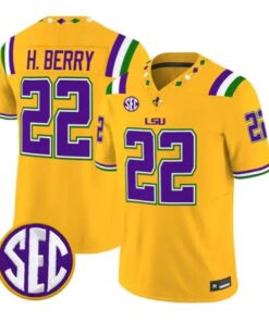 Harlem Berry #22 LSU Tigers Jersey 2026 Mardi Gras Edition All Stitched by My Store NCAA Football Jerseys