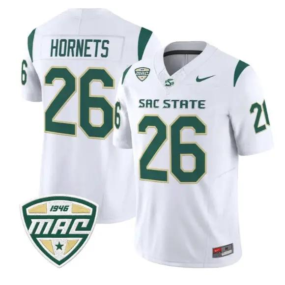Hornets Jersey #26 Sacramento State Hornets 2026 Limited Stitched 3 Hornets Jersey #26 Sacramento State Hornets 2026 Limited Stitched by My Store NCAA Football Jerseys