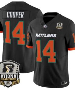 Hunkie Cooper Jersey #14 Arizona Rattlers 2026 National Patch Stitched by My Store NCAA Football Jerseys