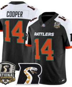 Hunkie Cooper Jersey #14 Arizona Rattlers 2026 National Patch Stitched by My Store NCAA Football Jerseys
