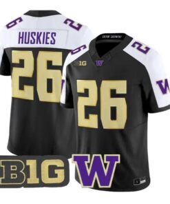 Huskies #26 Washington Huskies Jersey 2026 Vapor Limited Stitched by My Store NCAA Football Jerseys