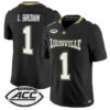 Isaac Brown Jersey #1 Louisville Cardinals 2026 For The Ville Vapor All Stitched by My Store NCAA Football Jerseys
