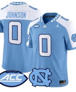 Isaiah Johnson Jersey #0 North Carolina Tar Heels 2026 All Stitched by My Store NCAA Football Jerseys