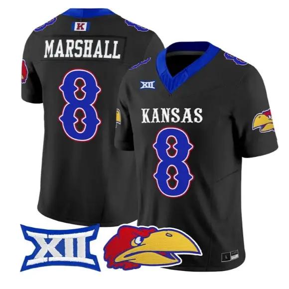 Isaiah Marshall Jersey #8 Kansas Jayhawks 2026 Vapor Limited Stitched 2 Isaiah Marshall Jersey #8 Kansas Jayhawks 2026 Vapor Limited Stitched by My Store NCAA Football Jerseys