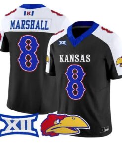 Isaiah Marshall Jersey #8 Kansas Jayhawks 2026 Vapor Limited Stitched by My Store NCAA Football Jerseys
