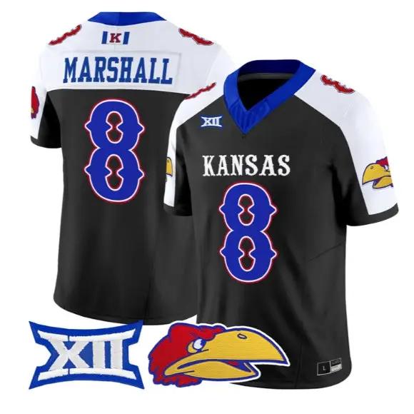 Isaiah Marshall Jersey #8 Kansas Jayhawks 2026 Vapor Limited Stitched 1 Isaiah Marshall Jersey #8 Kansas Jayhawks 2026 Vapor Limited Stitched by My Store NCAA Football Jerseys