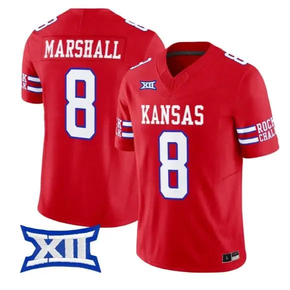 Isaiah Marshall Jersey #8 Kansas Jayhawks 2026 Vapor Limited Stitched 3 Isaiah Marshall Jersey #8 Kansas Jayhawks 2026 Vapor Limited Stitched by My Store NCAA Football Jerseys