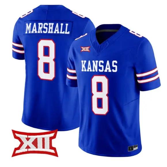 Isaiah Marshall Jersey #8 Kansas Jayhawks 2026 Vapor Limited Stitched 5 Isaiah Marshall Jersey #8 Kansas Jayhawks 2026 Vapor Limited Stitched by My Store NCAA Football Jerseys