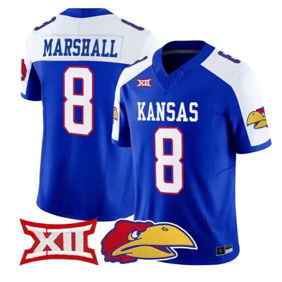 Isaiah Marshall Jersey #8 Kansas Jayhawks 2026 Vapor Limited Stitched 4 Isaiah Marshall Jersey #8 Kansas Jayhawks 2026 Vapor Limited Stitched by My Store NCAA Football Jerseys