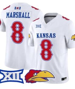 Isaiah Marshall Jersey #8 Kansas Jayhawks 2026 Vapor Limited Stitched 12 Isaiah Marshall Jersey #8 Kansas Jayhawks 2026 Vapor Limited Stitched by My Store NCAA Football Jerseys