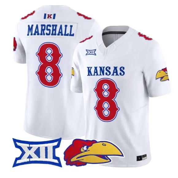 Isaiah Marshall Jersey #8 Kansas Jayhawks 2026 Vapor Limited Stitched 6 Isaiah Marshall Jersey #8 Kansas Jayhawks 2026 Vapor Limited Stitched by My Store NCAA Football Jerseys