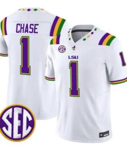 Ja'Marr Chase #1 LSU Tigers Jersey 2026 Mardi Gras Edition All Stitched 6 Ja'Marr Chase #1 LSU Tigers Jersey 2026 Mardi Gras Edition All Stitched by My Store NCAA Football Jerseys
