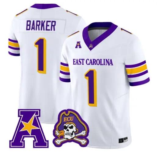 JacksonBarkerJersey_1EastCarolinaPirates2026VaporLimitedAllStitched - Malcom Terry Jackson Barker Jersey #1 East Carolina Pirates 2026 Vapor Limited All Stitched by My Store NCAA Football Jerseys