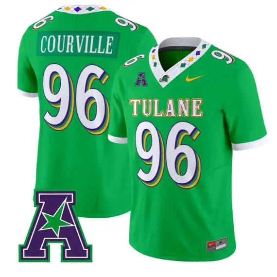 Jackson Courville #96 Tulane Green Wave Jersey 2026 City Edition Vapor Stitched 1 Jackson Courville #96 Tulane Green Wave Jersey 2026 City Edition Vapor Stitched by My Store NCAA Football Jerseys