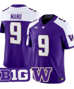 Jacob Manu #9 Washington Huskies Jersey 2026 Limited All Stitched by My Store NCAA Football Jerseys
