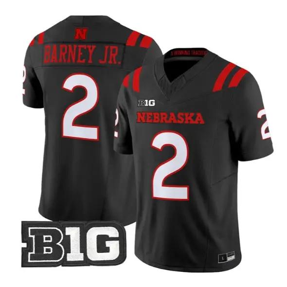 Jacory Barney Jr. #2 Nebraska Cornhuskers Jersey 2026 Alter All-black Stitched 1 Jacory Barney Jr. #2 Nebraska Cornhuskers Jersey 2026 Alter All-black Stitched by My Store NCAA Football Jerseys