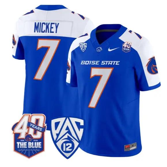 Jaden Mickey Jersey #7 Boise State Broncos 2026 Limited All Stitched by My Store NCAA Football Jerseys