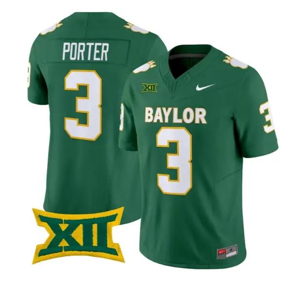 Jadon Porter Jersey #3 Baylor Bears Throwback 2026 Vapor Limited All Stitched 1 Jadon Porter Jersey #3 Baylor Bears Throwback 2026 Vapor Limited All Stitched by My Store NCAA Football Jerseys