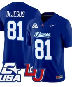 Jakobe DeJesus Jersey #81 Liberty Flames 2026 Vapor Limited Stitched 7 Jakobe DeJesus Jersey #81 Liberty Flames 2026 Vapor Limited Stitched by My Store NCAA Football Jerseys
