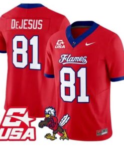 Jakobe DeJesus Jersey #81 Liberty Flames 2026 Vapor Limited Stitched 9 Jakobe DeJesus Jersey #81 Liberty Flames 2026 Vapor Limited Stitched by My Store NCAA Football Jerseys