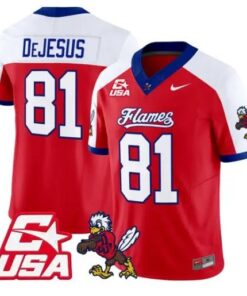 Jakobe DeJesus Jersey #81 Liberty Flames 2026 Vapor Limited Stitched 8 Jakobe DeJesus Jersey #81 Liberty Flames 2026 Vapor Limited Stitched by My Store NCAA Football Jerseys