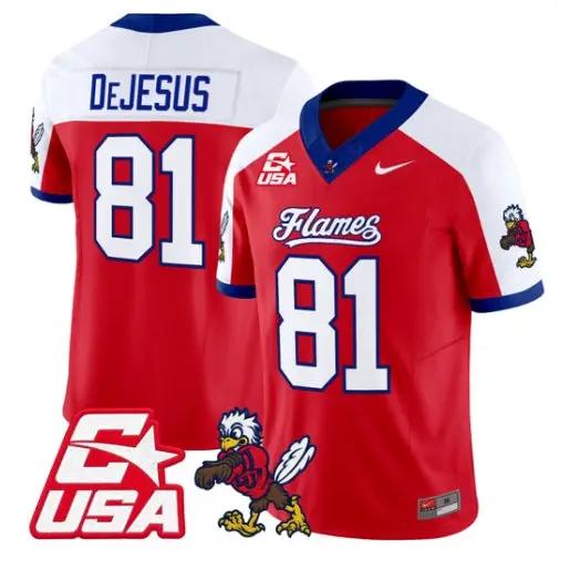 Jakobe DeJesus Jersey #81 Liberty Flames 2026 Vapor Limited Stitched 3 Jakobe DeJesus Jersey #81 Liberty Flames 2026 Vapor Limited Stitched by My Store NCAA Football Jerseys