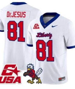 Jakobe DeJesus Jersey #81 Liberty Flames 2026 Vapor Limited Stitched 10 Jakobe DeJesus Jersey #81 Liberty Flames 2026 Vapor Limited Stitched by My Store NCAA Football Jerseys