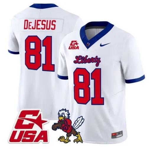 Jakobe DeJesus Jersey #81 Liberty Flames 2026 Vapor Limited Stitched 5 Jakobe DeJesus Jersey #81 Liberty Flames 2026 Vapor Limited Stitched by My Store NCAA Football Jerseys