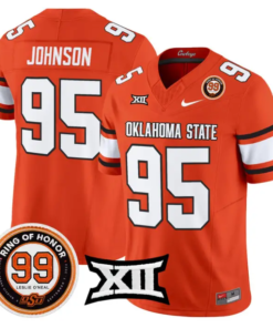 Jaleel Johnson Jersey #95 Oklahoma State 2026 Leslie O'neal Stitched 9 Jaleel Johnson Jersey #95 Oklahoma State 2026 Leslie O'neal Stitched by My Store NCAA Football Jerseys