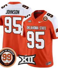 Jaleel Johnson Jersey #95 Oklahoma State 2026 Leslie O'neal Stitched 8 Jaleel Johnson Jersey #95 Oklahoma State 2026 Leslie O'neal Stitched by My Store NCAA Football Jerseys