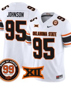 Jaleel Johnson Jersey #95 Oklahoma State 2026 Leslie O'neal Stitched 10 Jaleel Johnson Jersey #95 Oklahoma State 2026 Leslie O'neal Stitched by My Store NCAA Football Jerseys