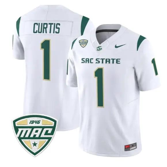 Jamar Curtis Jersey #1 Sacramento State Hornets 2026 Vapor Stitched 3 Jamar Curtis Jersey #1 Sacramento State Hornets 2026 Vapor Stitched by My Store NCAA Football Jerseys