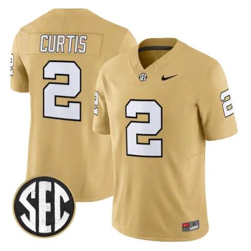 Jared Curtis Jersey #2 Vanderbilt Commodores 2026 Vapor V2 Stitched 3 Jared Curtis Jersey #2 Vanderbilt Commodores 2026 Vapor V2 Stitched by My Store NCAA Football Jerseys