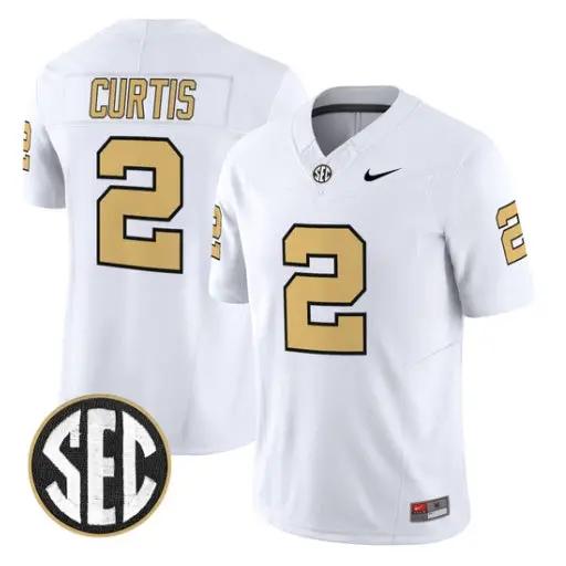 Jared Curtis Jersey #2 Vanderbilt Commodores 2026 Vapor V2 Stitched 4 Jared Curtis Jersey #2 Vanderbilt Commodores 2026 Vapor V2 Stitched by My Store NCAA Football Jerseys