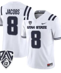 Javen Jacobs Jersey #8 Utah State Aggies 2026 Vapor Limited Stitched by My Store NCAA Football Jerseys